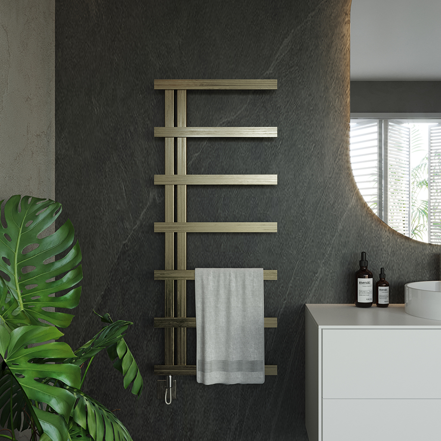 Attractive electric towel rail for bathrooms