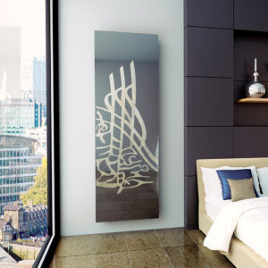 Unique bespoke radiator with image for bedroom and living room