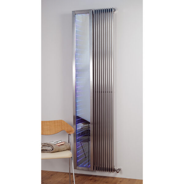 Designer radiator with mirror for lounge