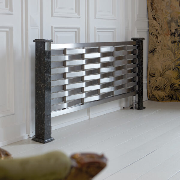 Attractive floor-standing designer radiator for lounge and hallways