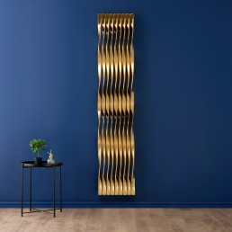 AEON Twister TWIST2007-z360-GP radiator in Alternating Gold Brushed Matt and Polished PVD finish